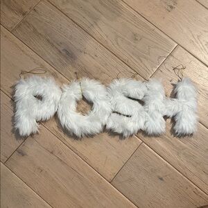 "POSH" hanging Furry Ornament/Home Decor 5" High